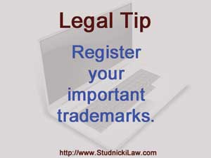 Register your important trademarks